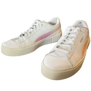 Puma Jada Holographic White Sneakers Size 8.5
